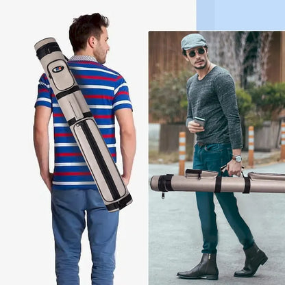 GSE? 2x2 Oval Hard Billiard Pool Cue Stick Carrying Case, Billiard Cue Case Holds 2 Butts/2 Shafts (5 Colors)