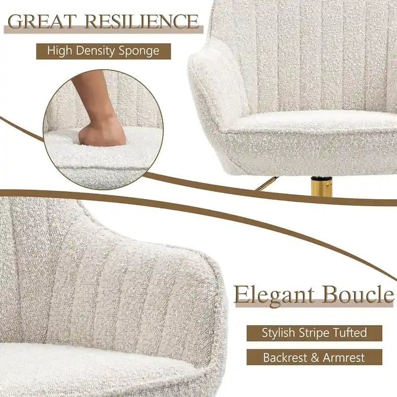 Howtai Swivel Home Office Chair with Rollers