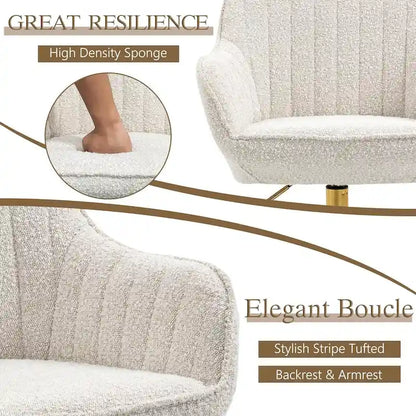 Howtai Swivel Home Office Chair with Rollers