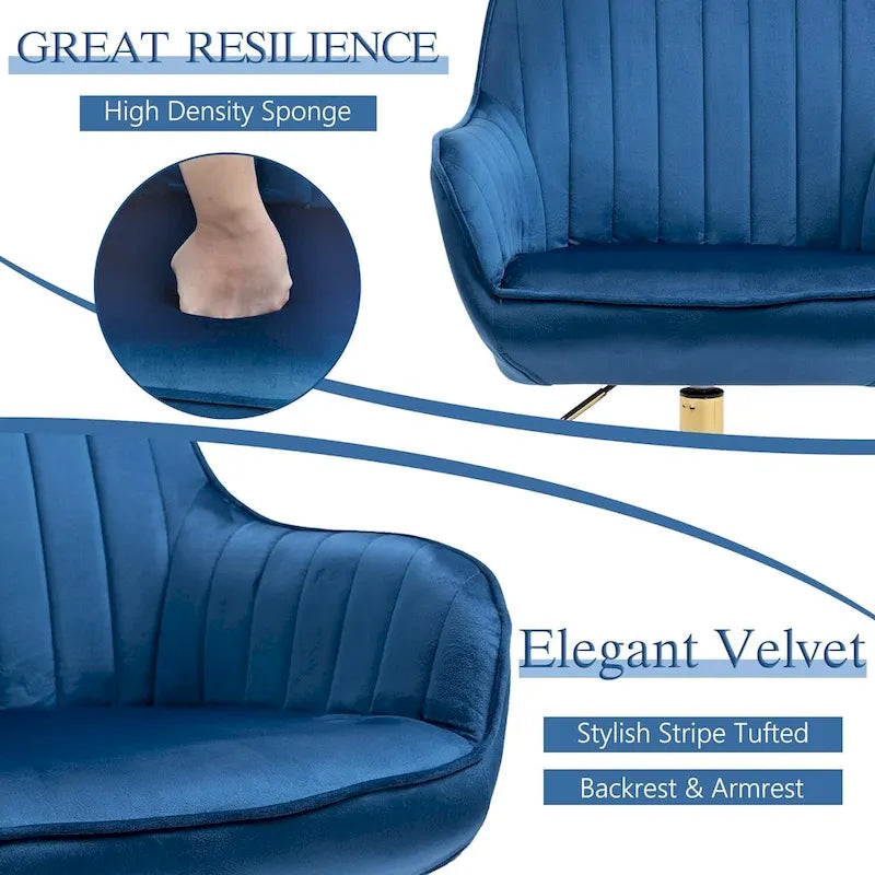 Howtai Swivel Home Office Chair with Rollers