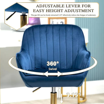 Howtai Swivel Home Office Chair with Rollers