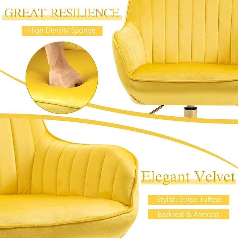 Howtai Swivel Home Office Chair with Rollers