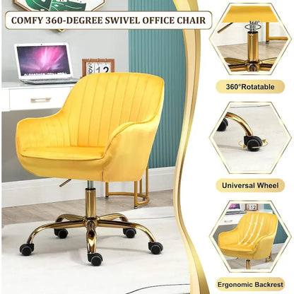 Howtai Swivel Home Office Chair with Rollers