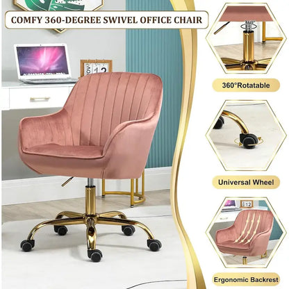 Howtai Swivel Home Office Chair with Rollers
