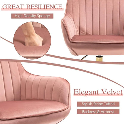 Howtai Swivel Home Office Chair with Rollers