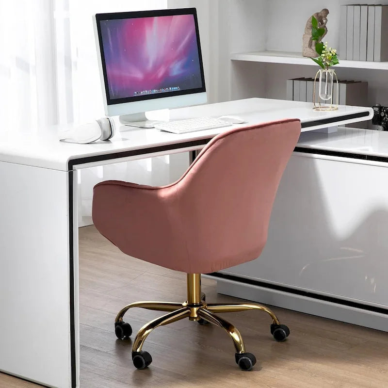 Howtai Swivel Home Office Chair with Rollers