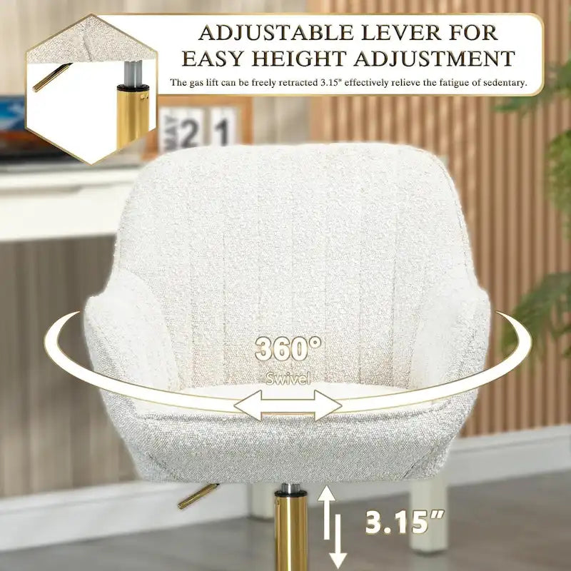 Howtai Swivel Home Office Chair with Rollers