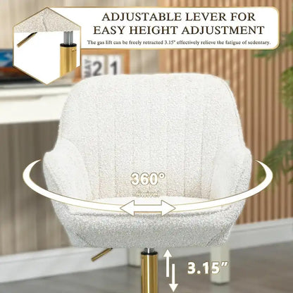 Howtai Swivel Home Office Chair with Rollers