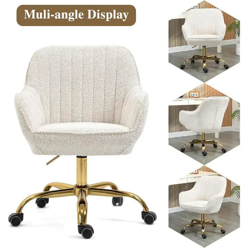 Howtai Swivel Home Office Chair with Rollers