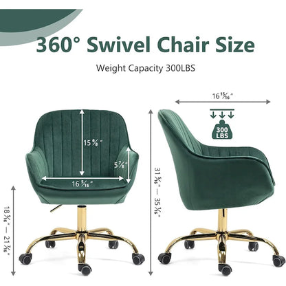 Howtai Swivel Home Office Chair with Rollers