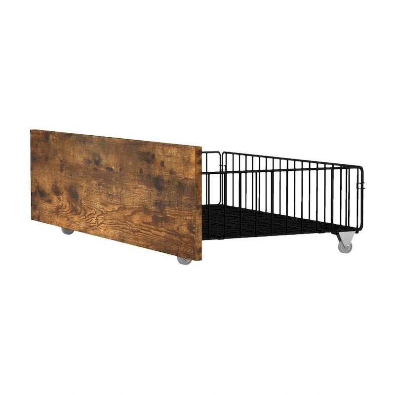 Moasis Vintage Brown King Bed Frame