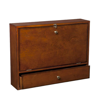 SEI Furniture Arkins Brown Mahogany Wall-mount Laptop Desk