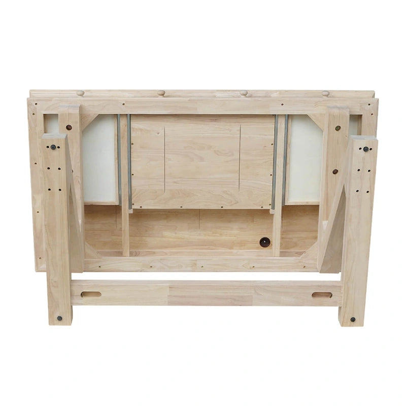 Solid Wood Unfinished Executive Desk with Zodiac Base