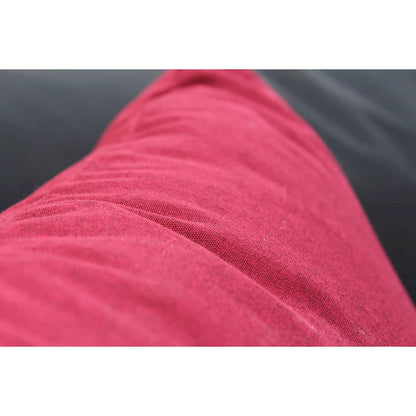 5 Piece Outdoor Wicker Sectional Conversation Sofa Set with Black Cushions and Red Pillows