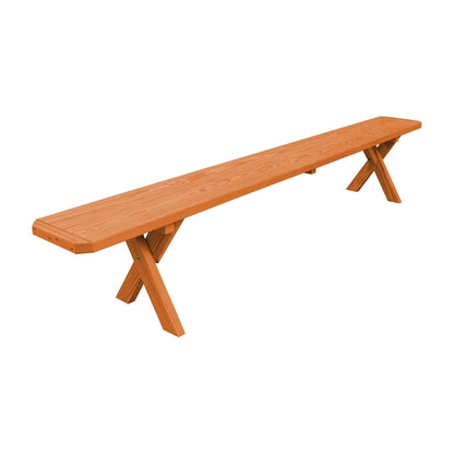 Pine 8' Crossleg Bench