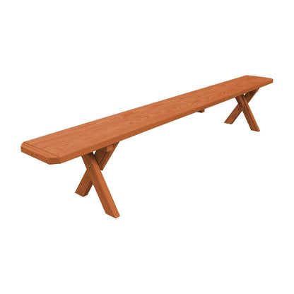 Pine 8' Crossleg Bench