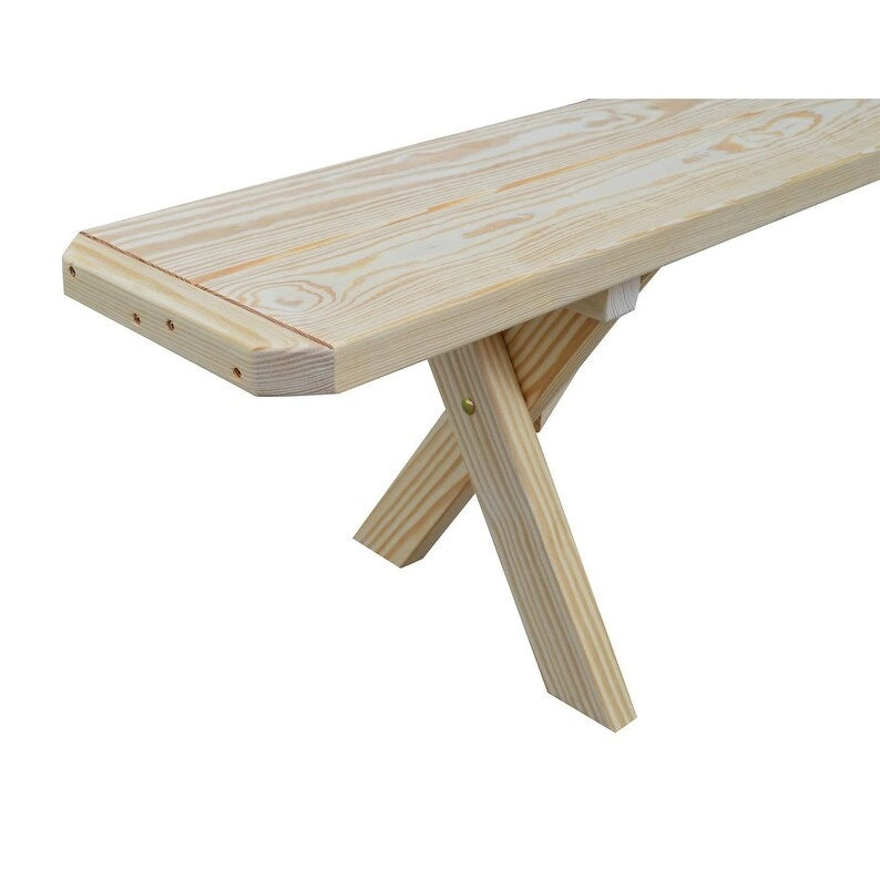 Pine 8' Crossleg Bench