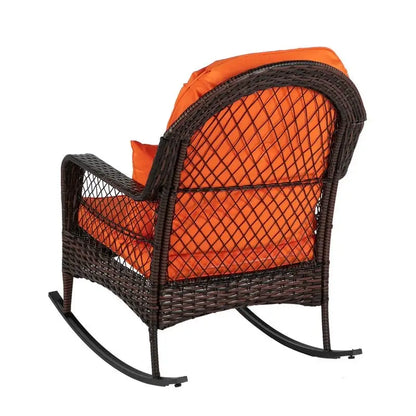 Outdoor Hand-Woven Resin Wicker Rocking Chair