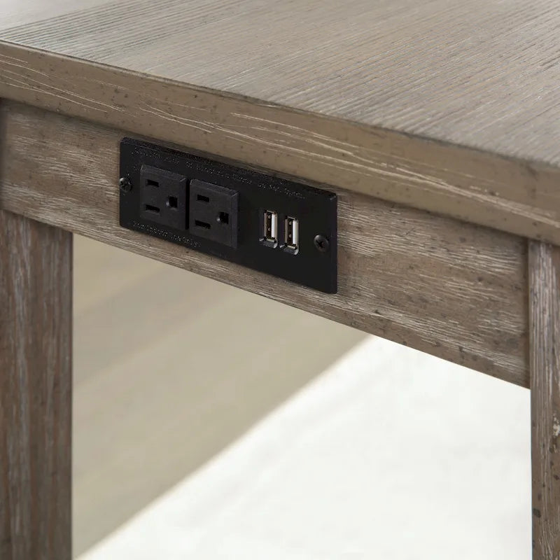 Furniture of America Ibella 64-inch Counter Height Table with USB Port