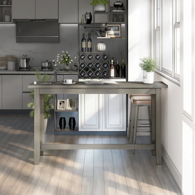 Furniture of America Ibella 64-inch Counter Height Table with USB Port