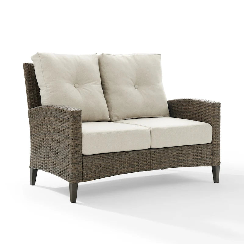 Rockport Outdoor Wicker High Back Loveseat - 67 W x 28 D x 37.5 H