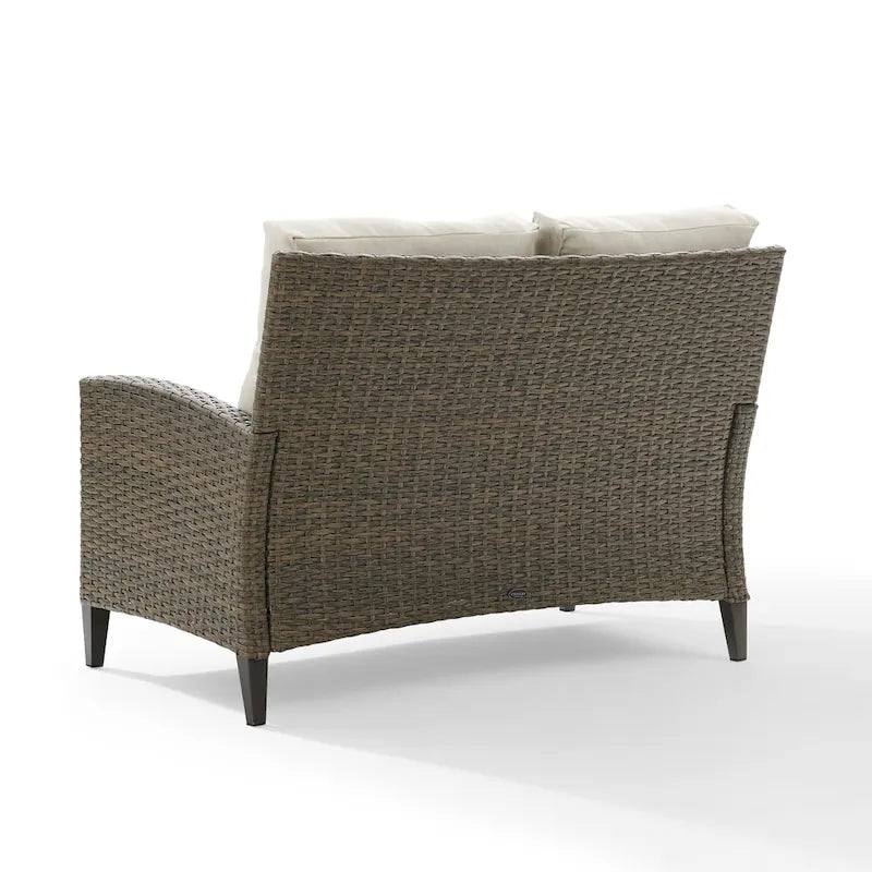 Rockport Outdoor Wicker High Back Loveseat - 67 W x 28 D x 37.5 H
