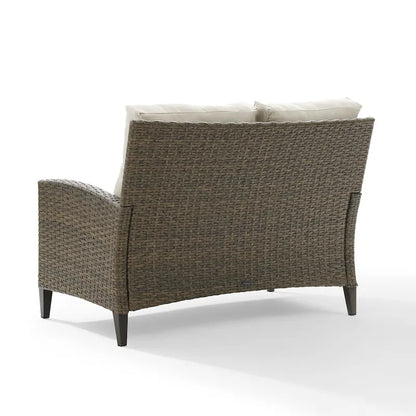 Rockport Outdoor Wicker High Back Loveseat - 67 W x 28 D x 37.5 H