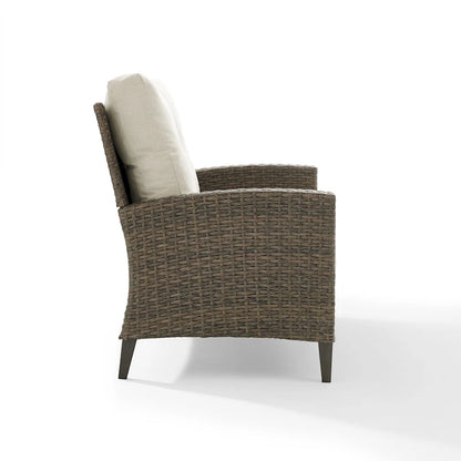 Rockport Outdoor Wicker High Back Loveseat - 67 W x 28 D x 37.5 H