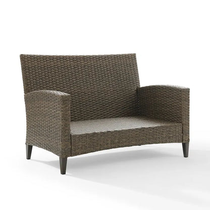Rockport Outdoor Wicker High Back Loveseat - 67 W x 28 D x 37.5 H