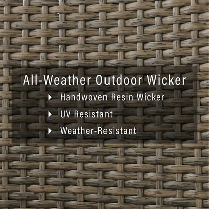 Rockport Outdoor Wicker High Back Loveseat - 67 W x 28 D x 37.5 H