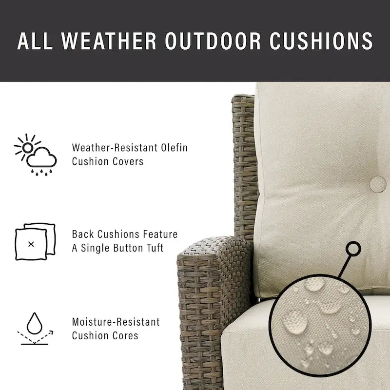 Rockport Outdoor Wicker High Back Loveseat - 67 W x 28 D x 37.5 H