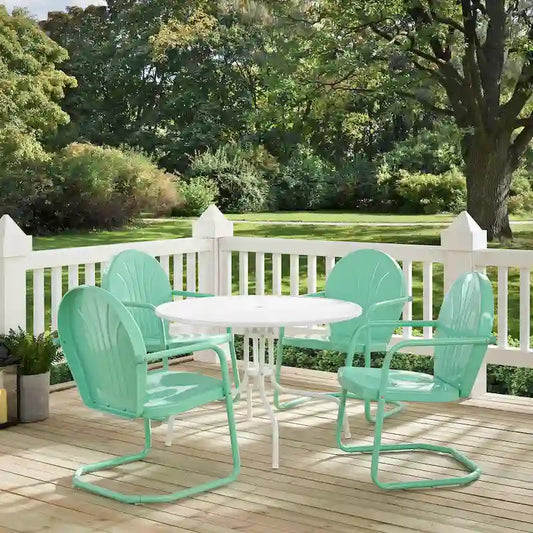 Crosley Griffith Aqua 5-piece Metal Outdoor Dining Set - N/A