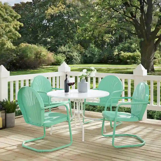 Crosley Griffith Aqua 5-piece Metal Outdoor Dining Set - N/A