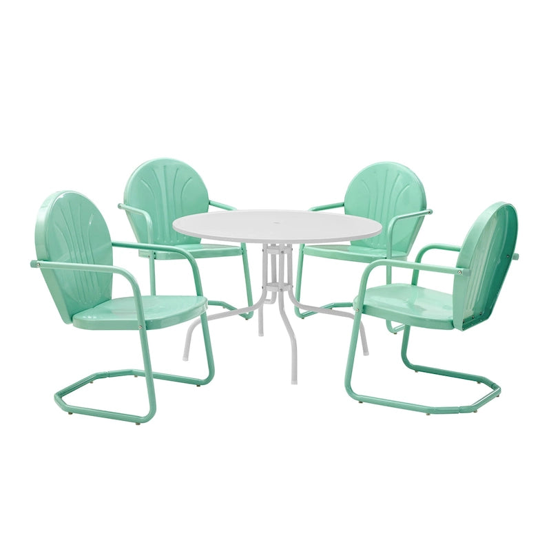 Crosley Griffith Aqua 5-piece Metal Outdoor Dining Set - N/A
