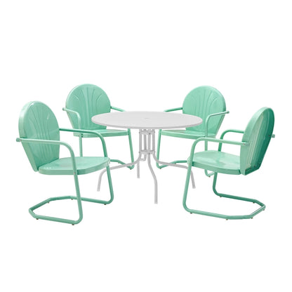 Crosley Griffith Aqua 5-piece Metal Outdoor Dining Set - N/A