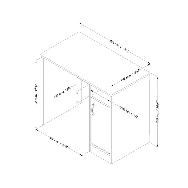 South Shore Axess Small Space-saving Computer Desk
