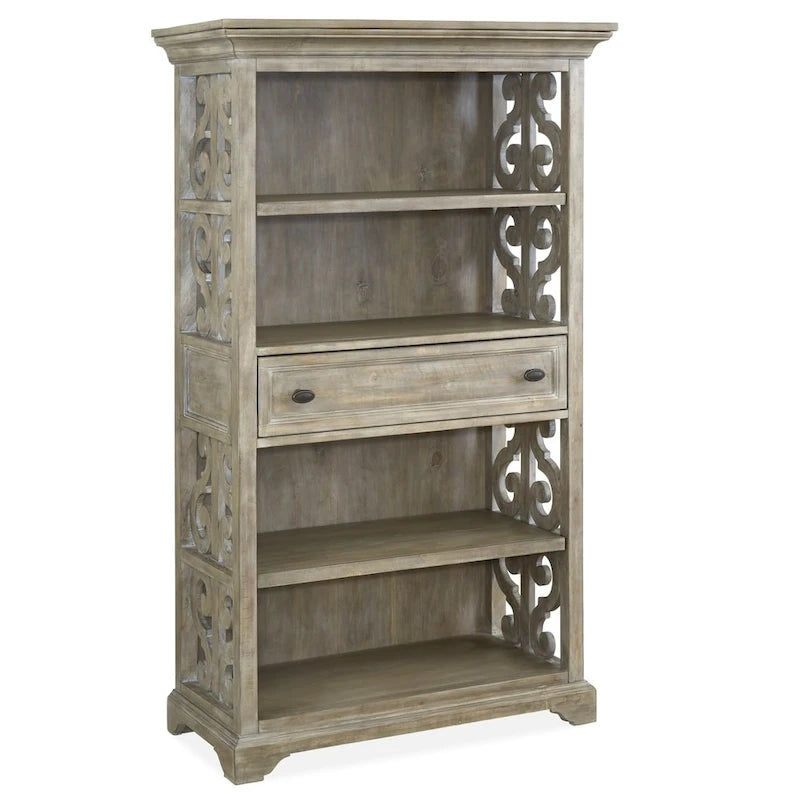 Tinley Park Traditional Dove Tail Grey Bookcase