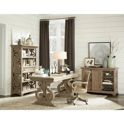 Tinley Park Traditional Dove Tail Grey Bookcase