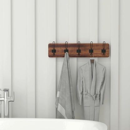 Wall Mounted Storage Rack with Upper Shelf and Storage Hooks