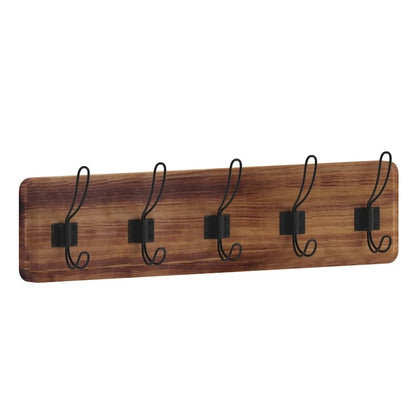 Wall Mounted Storage Rack with Upper Shelf and Storage Hooks