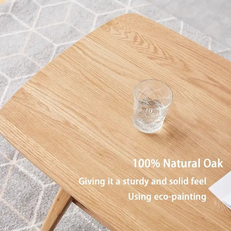 Solid Wood Coffee Table, Simple Elegant Center Table, Oak - 39“