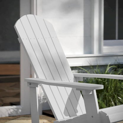 Adirondack Style Poly Resin Wood Rocking Chair for Indoor/Outdoor Use
