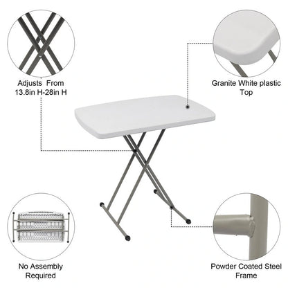 30  Plastic Rectangular Adjustable Folding Table