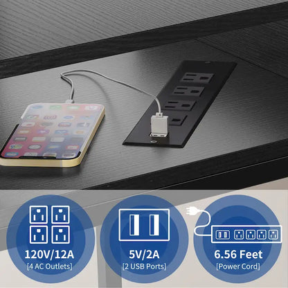 Moasis 66-inch L Shaped Gaming Desk with Shelves and Monitor Stand Home Office Desk