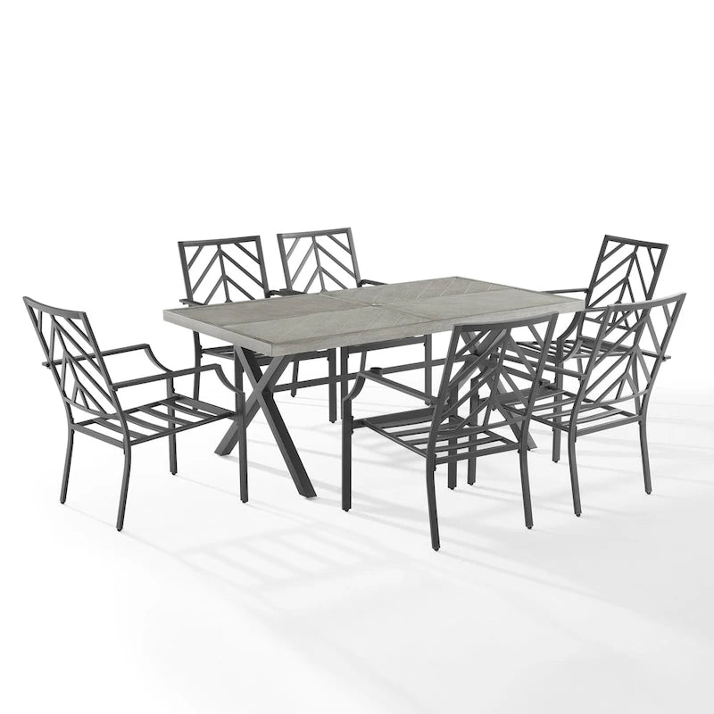 Crosley Otto 7Pc Outdoor Metal Dining Set