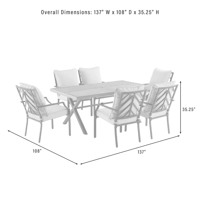 Crosley Otto 7Pc Outdoor Metal Dining Set