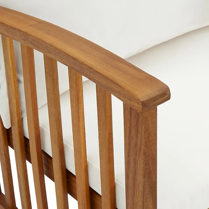 vidaXL 5 Piece Patio Lounge Set with Cushions Solid Acacia Wood