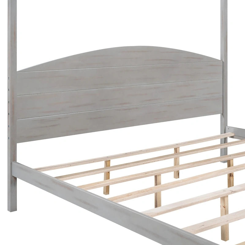 King Size Canopy Platform Bed
