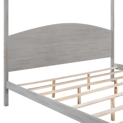 King Size Canopy Platform Bed