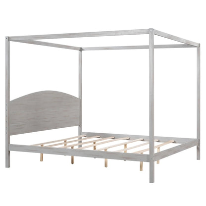 King Size Canopy Platform Bed